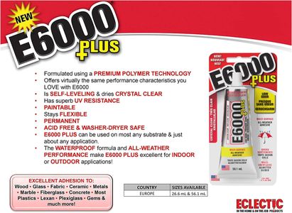 E6000 Plus Craft Glue with Snip Tip Nozzle – 56.1ml Multi-Surface Adhesive