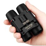 VISHARNI Compact 30x60 Mini Binoculars – High-Powered Folding Binoculars for Adults and Kids, Wide Field of View (7.2°), Lightweight for Outdoor, Travel, Hiking, and Bird Watching