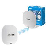 KuWFi 10KM/6.2Miles Gigabit Wireless Bridge Outdoor, 5.8G Point to Point WiFi Bridge, Ethernet Bridge with Gigabit LAN Ports,17dBi High Gain Antenna,48VPoE Powered, for Starlink,Network&Surveillance,
