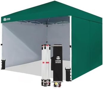 CROWN SHADES 10X10 Comercial Instant Canopy Pop Up Tent Patended Center Lock with 4 Sidewalls