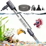 36W Cordless Electric Aquarium Gravel Cleaner: Rechargeable Fish Tank Cleaner with 4 Adjustable Suction, Anti-Clog for Debris Clean & Sand Washing,650GPH Automatic Water Changer for Small/Large Tank
