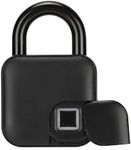 Fingerprint Padlock, Smart Touch Lock Metal Padlock with Keyless Biometric, Water Resistant, Suitable for Gym, Sports, Travel Luggage