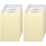 Business Source Ruled Junior Legal Pad - 5 x 8 Inches - Pack of 12 Pads of 50 Sheets - Canary (63107)