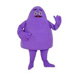 DICKIS Purple Grimace Halloween Costume Suit Grimace Mascot Costume for adult and kids (kids, PURPLE)