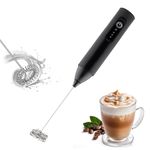 PANCA Coffee Frother Electric Blender Mixer |Whisker | Hand Blender | Coffee Maker and Beater Electric | Rechargeable | Milk Frother(Set of 1, Black, 3 Modes)