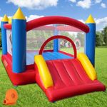 Hongcoral Bouncy Castle, PVC Commercial Inflatable Bounce House with Blower for Kids and Adults, Blow up Bounce Castle for Indoor Outdoor Backyard