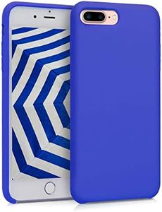 kwmobile Carcasa Compatible con Apple iPhone 7 Plus/iPhone 8 Plus Funda - Case TPU y Silicona antigolpes - Apto Carga inalámbrica - Azul báltico