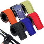 Fishing Rod Ties, 6 Pcs 2 * 20cm Adjustable Fishing Rod Tie Strap, Fishing Pole Straps for Casting Rods, Spinning, Fly(Random Colors)