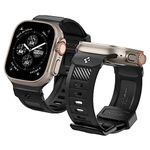 Spigen Rugged Band Compatible with Apple Watch Band for Apple Watch Ultra 2/1 49mm, Series 10 46mm, Series 9/8/7 45mm, Series SE2/6/SE/5/4 44mm and Series 3/2/1 42mm- Matte Black