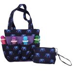 Bingo Dauber Bag with 8 pockets Large Tote Bag for carrying bingo supplies (Elephants)