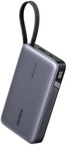 UGREEN 145W Nexode Power Bank 20000mAh Fast Charging with Built-in USB C Cable, 3-Port Nexode Laptop Portable Charger 80W Input Battery Pack Powerbank for MacBook Pro, iPhone 17 ProMax, S26 Ultra(60W)