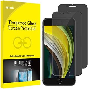 JETech Privacy Screen Protector for iPhone SE 3/2 (2022/2020 Edition), iPhone 8 and iPhone 7, Anti-Spy Tempered Glass Film, 2-Pack