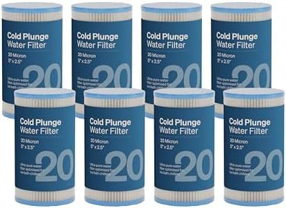 Submerge Ice Bath Filter Whole House Ultra Pure 20 Micron 5" x 2.5" Water Filter Replacement Cartridge (8-Pack) High-Capacity Sediment Reduction Under Sink Filtration System Well Aquarium Pump Tank