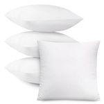 Hannah Linen Throw Pillows - 18x18 Pillow Insert Set of 4 - Throw Pillows for Couch & Bed - Soft & Comfortable Square Pillows - Decorative Cushion