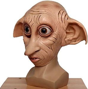 SHIJURDIN Dobby Latex Mask Halloween Masquerade Party Cosplay Full Head Mask Accessroy Costume Props