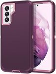 I-HONVA for Galaxy S21 5G Case Shockproof Dust/Drop Proof 3-Layer Full Body Protection [Without Screen Protector] Rugged Heavy Duty Cover Case for Samsung Galaxy S21 5G 6.2 2021, Purple/Pink
