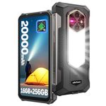 Ulefone RugKing 5 Pro Rugged Smartphone Android 16, 20000mAh, 256GB/2TB TF, 64MP+20MP Night Vision, 6.78" Corning Gorilla Glass, 3-Card Slot, 4G Mobile Phones SIM Free Unlocked, Camping Light, NFC