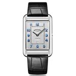 Rotary Gents Stainless Steel Black Leather Strap Cambridge Analogue Watch GS05280/70