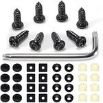 8 Sets Anti-Theft Stainless Steel License Plate Fasteners，Rust Proof and Anti-Rattle License Plate Screws Kits (Anti-Theft)