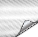 VViViD Carbon Fiber Vinyl Wrap Film (White, 1ft x 5ft)