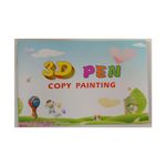 Melt3D 3D Printing Drawing Book, Reusable Colorful Thick Paper Template with a Clear Plate, Painting Graffiti Template for 3D Pen Kids (Small)