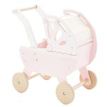 Le Toy Van - Educational Wooden Toy Role Play Beautiful Sweet Dreams Doll Toy Pram | Pretend Play Toy Pram Playset - For Ages 2+