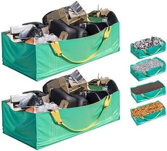 Skywin Dumpster Bag, 2 Pack Foldable and Reusable Trash Bag for Waste Management, Multiple Times Use During Renovations Tear Resistant and Can Hold Up to 3,500 lbs (Green)