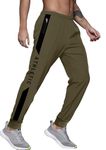 JUGULAR Men's Regular Fit Cotton Track Pants for Gym, Running, Jogging, Yoga with Zipper Pockets (in, Alpha, M, MULTICOLOR2)