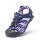 DREAM PAIRS Kids Sandals Boys Girls Closed-Toe Outdoor Summer Sport Sandals Little Kid,171111-K,Purple,Size 1 M US