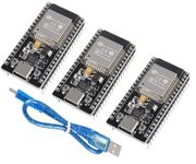 SP-Cow 3pcs Type-C USB ESP32 CP2102 Development Board WiFi + Bluetooth Microcontroller Dual Cores ESP32S Board ESP-WROOM-32 38Pin Narrow Version with one Type-C Data Cable