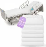 6 Pack Fitted Hospital Bed Sheets - Cotton Rich Soft Knitted Jersey Sheet 36” x 84” x 12”