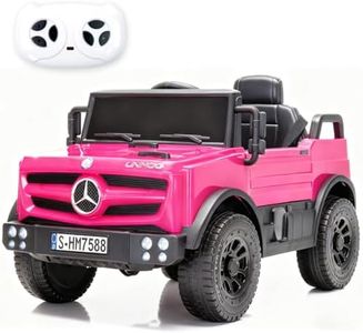 12V Kids Cars,Electric Car for Kids,Ride on Toys for Boys Girls with Parent Remote Control, LED Headlights, Music Player,Bluetooth (Pink)