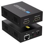 VEDINDUST 400FT/120M HDMI Extender HDMI Over Ethernet Lossless Transmission Over a Single Cat5e/Cat6/Cat 7 Cable Ethernet To HDMI Support 1080P60HZ HDCP EDID