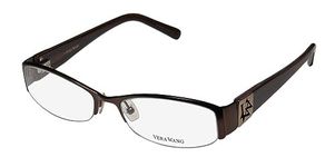 VERA WANG Eyeglasses V056 Brown 53MM, brown, 53/16/140