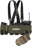 CASONMMAX Low-Vis Tactical Chest Fixation Device,Lightweight Elastic Rig Cummerbund Combat Gears. (OD Green)