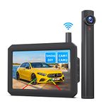 AUTO-VOX TW1 True-Wireless Reversing Camera Kit, 5 Mins Easy Installation, Support 2 Cameras Front/Side and Rear View, Clear Image with Night Vision, Digital Signal Backup Camera for Vans and Cars