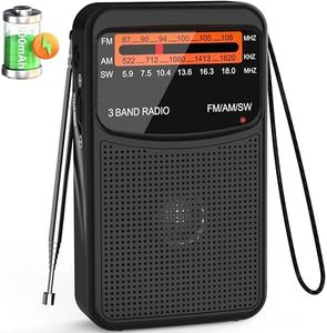 Portable AM FM SW Radio with Best Reception,Small Transistor Radio with 600mAh Rechargeable Battery,Walkman Radio with 3W Large Speaker,Pocket Handheld Radio with 3.5mm Earphones Jack,Gift for Elder