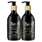 Zencia'S Keratin Split end Control Shampoo and Conditioner Sulfate Free/Paraben Free- 300ml each With Ingredients Capuacu Oil & Vitamin E For Extra Moisture & Softness (2 set)