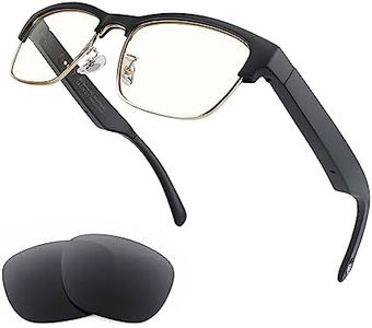 Tulbeys Bluetooth Audio Smart Glasses - Blue Light Glasses for women and men, Open Ear sound with Mic & Speakers, Blue light Filter & Polarized Sunglasses Lenses