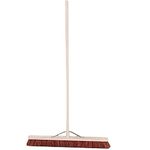 Easy Shopping® Wooden Handle Broom Soft & Hard Brush Sweeping Industrial Home Garden Yard Outdoor Easy Grip (36" Hard Brush)