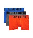 Calvin Klein Men's Intense Power 3-Pack Boxer Brief, Dazzling Blue/Grey Sky/Cherry Kiss, X-Large