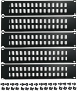 Pxoerzy 5 Pack 1U Blank Panel - Metal Rack Mount Filler Panel