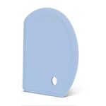 Lazymi Flexible Silicone Dough Scraper Cutter, Large (15.2×10.9CM) Multipurpose Pastry Scrapers Non Stick, Food Grade Bowl Scraper Bench Spatula for Baking Bread Sourdough Cake Pizza (Blue)