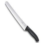 Victorinox Swiss Classic Bread & Pastry Knife, Stainless Steel Knife for Cutting Cake, Butter, & Bread, Black, 26 Cm, Swiss Made