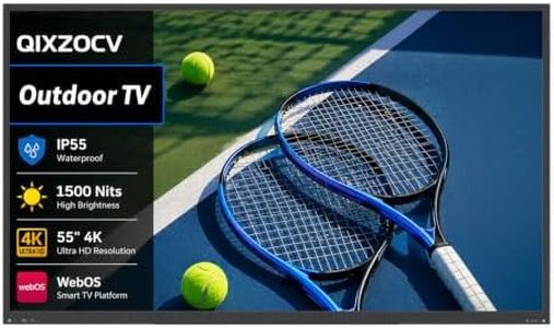 QIXZOCV MWE 55 Inch Outdoor TV, 4K UHD, 2000 Nits, IP55, webOS Smart TV
