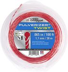 Weed Warrior Pulverizer Twist Universal Trimmer Line, 0.065" Diameter x 100', Red Core/Silver Tips