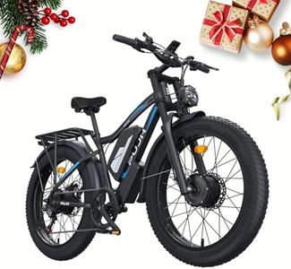 Pujh Snow Electric Bike, 52V 25Ah, 1300W Peak 3000W Dual Motor Fat Tire Ebike