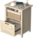 PrimeZone 30" Tall Nightstand for King & Queen Bed - FSC-Certified Wood Large Bedside Table with Storage Drawer & Open Cubby, Beige End Table Night Stand for Bedroom Living Room, Warm Oak