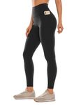 CRZ YOGA Womens Butterluxe Workout Leggings 28 Inches - High Waisted Gym Yoga Pants with Pockets Buttery Soft Black Medium