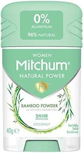 Mitchum Women Natural Deodorant Sticker - Aluminium Free, Vegan - Cruelty Free - 96% Natural Ingredients - Coconut